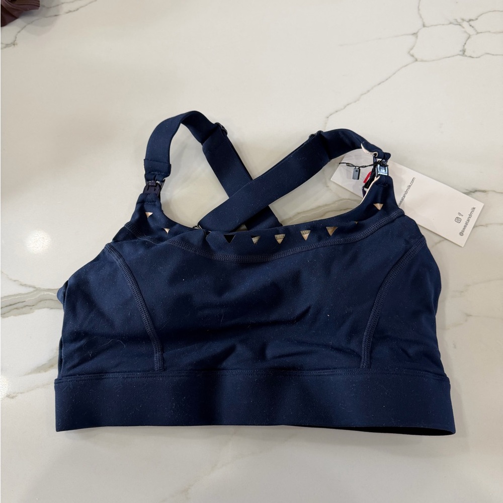 Nursing and pumping sports bra
